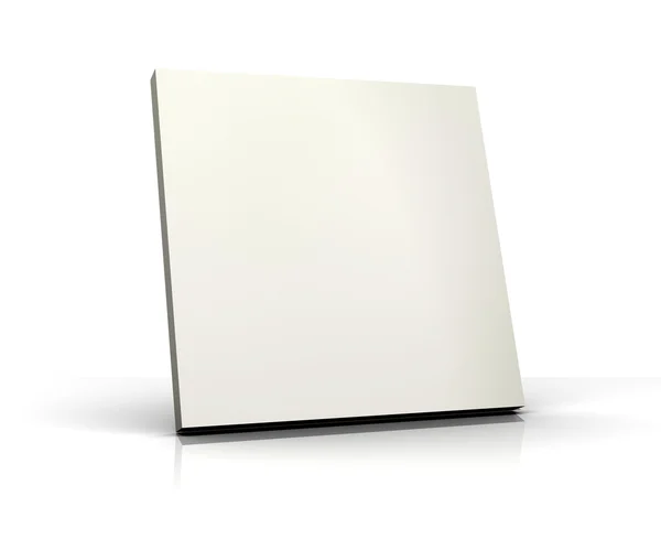 Tableau blanc 3d isolé sur blanc — Photo