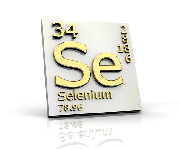 Selenium formulier periodieke tabel van elementen — Stockfoto