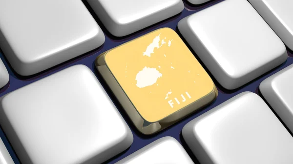 Клавиатура (детали) с помощью клавиши Fiji — стоковое фото