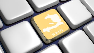 Klavye (detay) ile Haiti anahtar