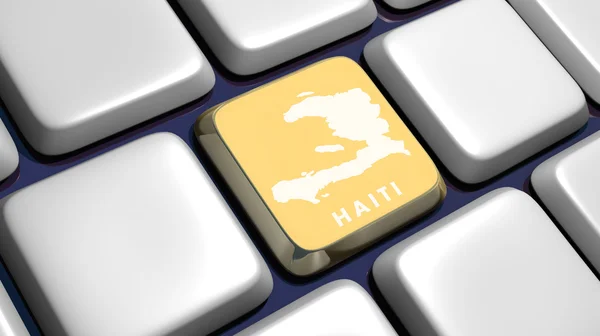 Keyboard (detail) with Haiti key — Stock Photo, Image