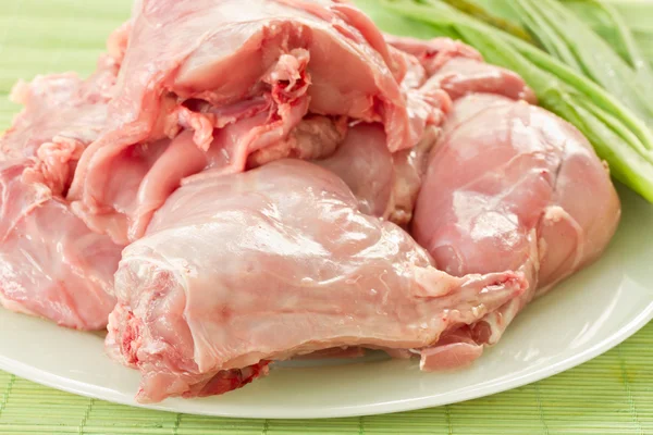 Сырое кроличье мясо — стоковое фото