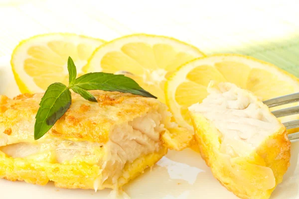 Fish fillets fried in batter — Stock Photo, Image