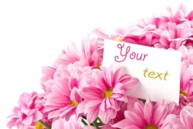 Bouquet of pink flowers clipart