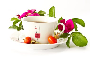 Tea with rosehip clipart