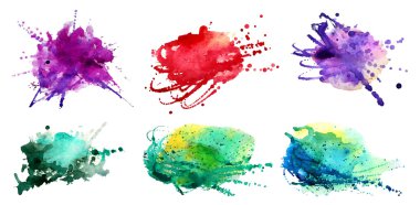 Watercolor abstract hand painted backgrounds clipart