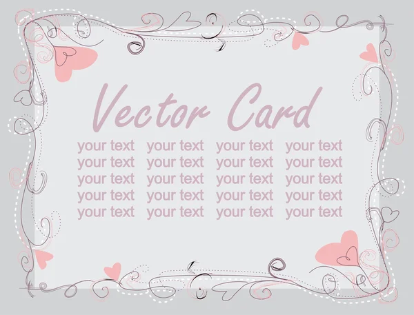 Cartão de saudação vetorial — Vetor de Stock