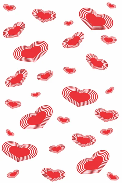 Vektör duvar kağıdı valentine kalpler ile sorunsuz — Stok Vektör