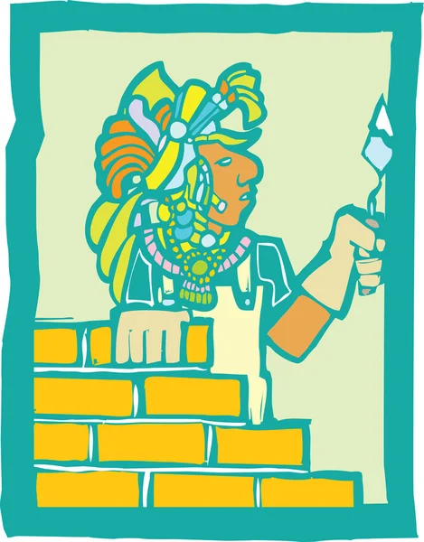 Tueur de briques Maya — Image vectorielle