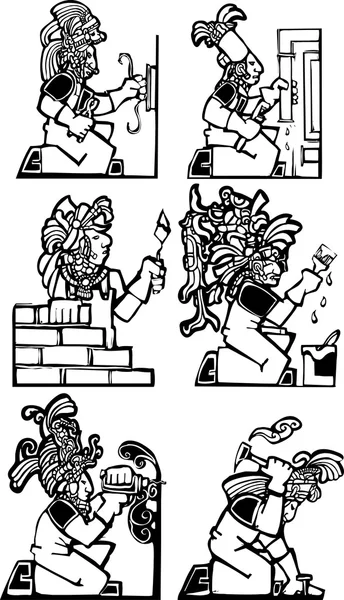 Ensemble de construction Maya Workman — Image vectorielle