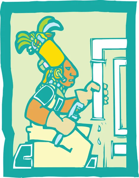 Mayan Plumber — Stock Vector