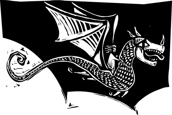 Гонщик дракона — стоковый вектор
