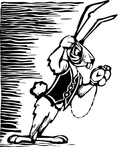 Vit kanin — Stock vektor
