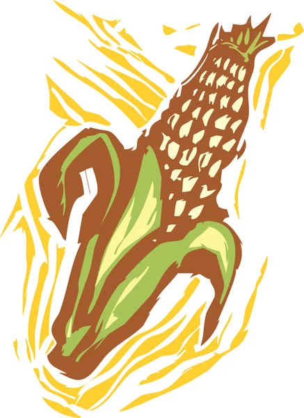 Kukorica csutka — Stock Vector