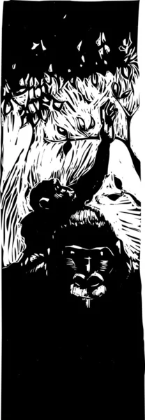 Bebé gorila — Archivo Imágenes Vectoriales