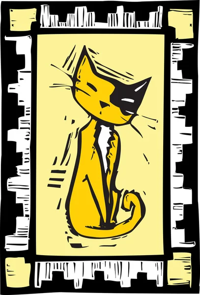 Кішка з каймою — стоковий вектор