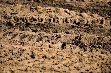 off-road çamur içinde tekerlek izleri