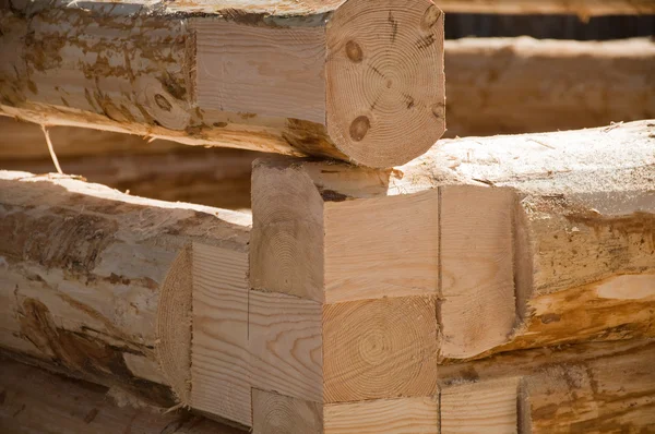 Construcción de una casa de madera — Foto de Stock