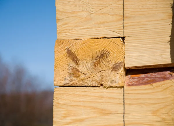 Construção de uma casa de madeira — Fotografia de Stock