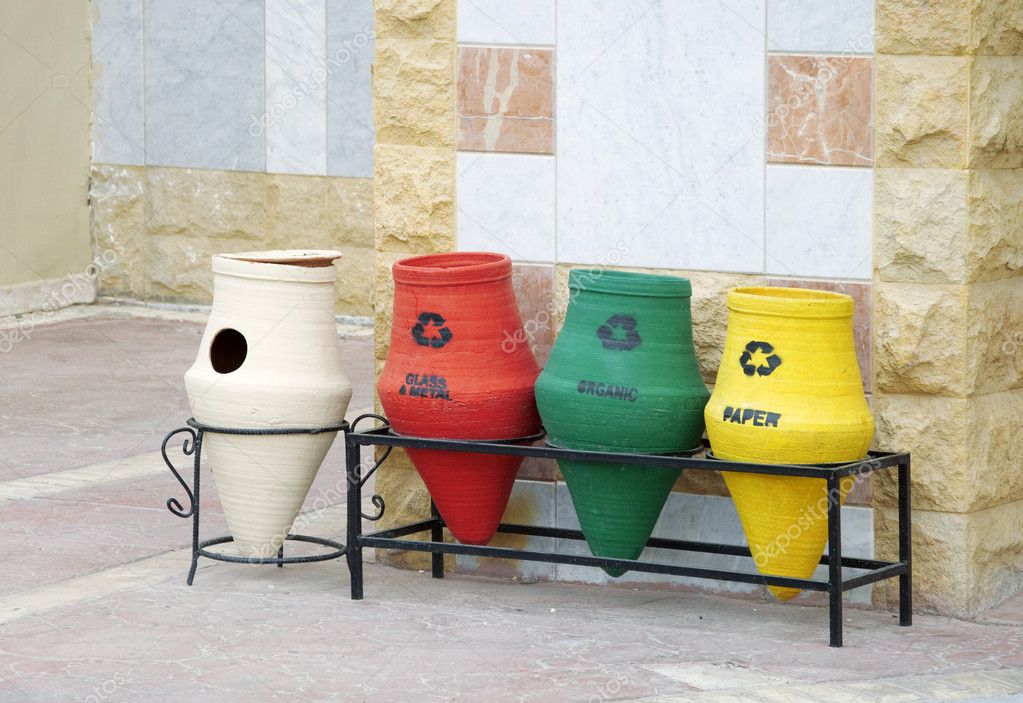Colorful Recycle Bins
