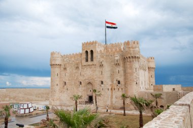 Ancient castle in Alexandria clipart