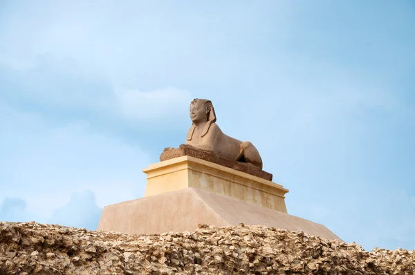 山、 亚历山德里亚、 埃及狮身人面像雕像 — 图库照片