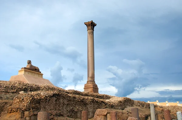 Ancient column on the hill, Alexandria, Egypt — Stock Photo, Image