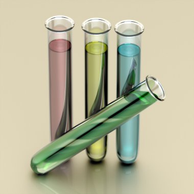 Four test tubes clipart