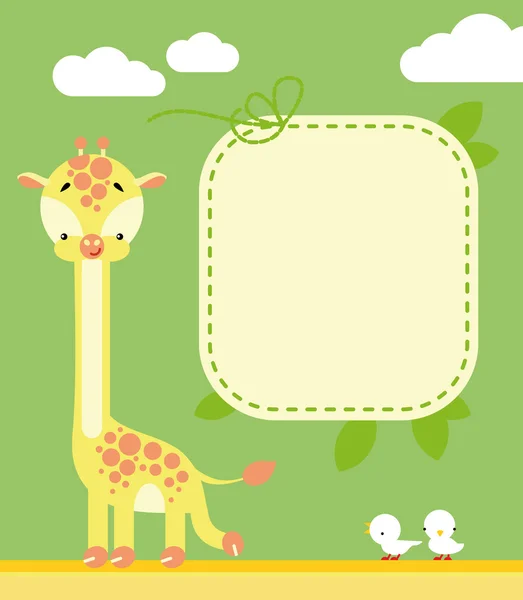 Frame with a giraffe — Stock Vector © evellean #6579822