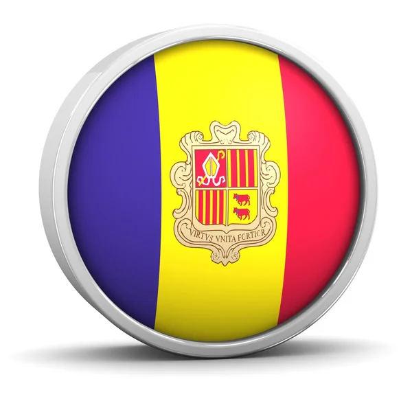 Andorranische Flagge — Stockfoto