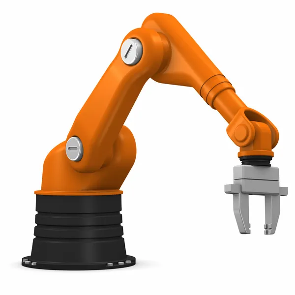 Industriële robotarm Stockafbeelding