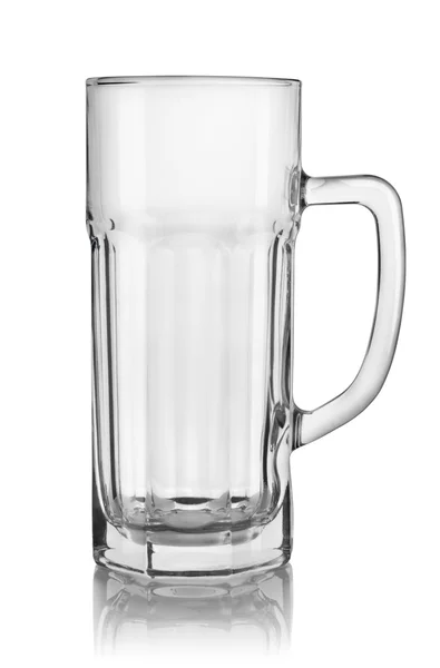 Empty beer glass isolated — Stock Photo, Image