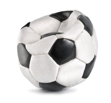 Deflated soccer ball isolated clipart