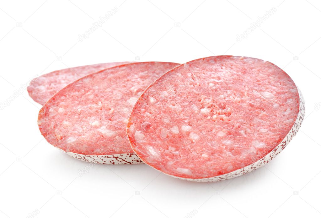 Salami sausage isolated