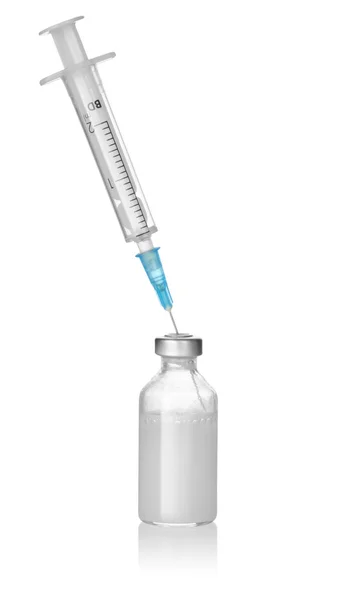 胰岛素和注射器 — 图库照片