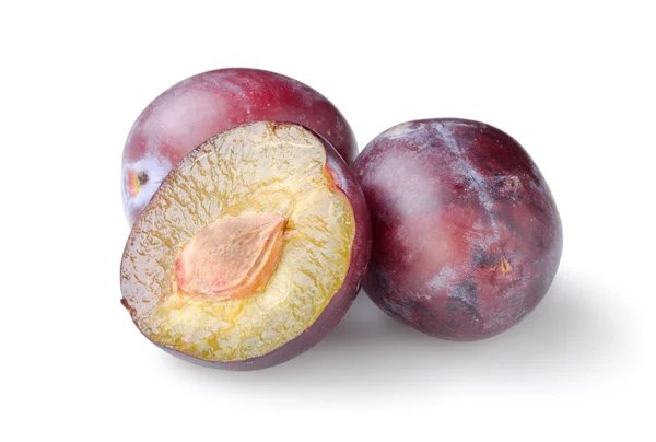 Three plums — Stock Photo, Image