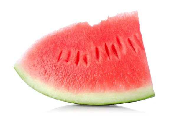 Sappige stuk van watermeloen geïsoleerd — Stockfoto