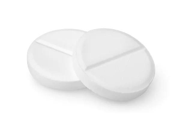 Två tabletter aspirin väg — Stockfoto