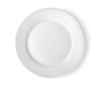 Empty plate isolated Path clipart