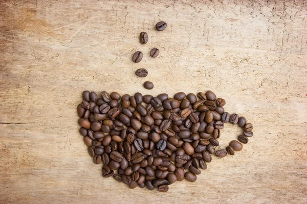 Imagina una taza de café hecho de frijoles — Foto de Stock