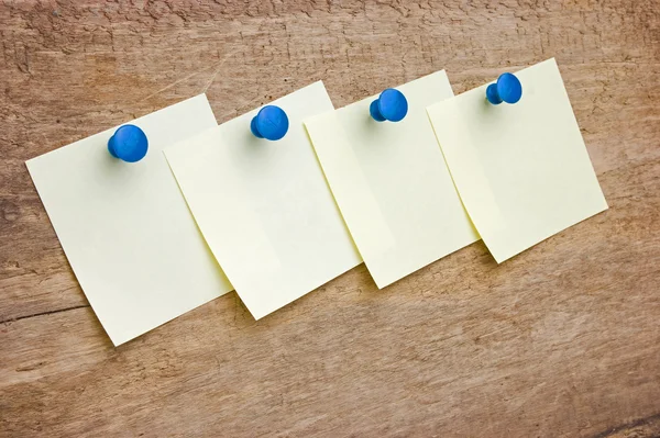A piece of paper pinned the button — Stock Photo, Image