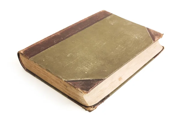 Un vieux livre avec une feuille froissée — Photo