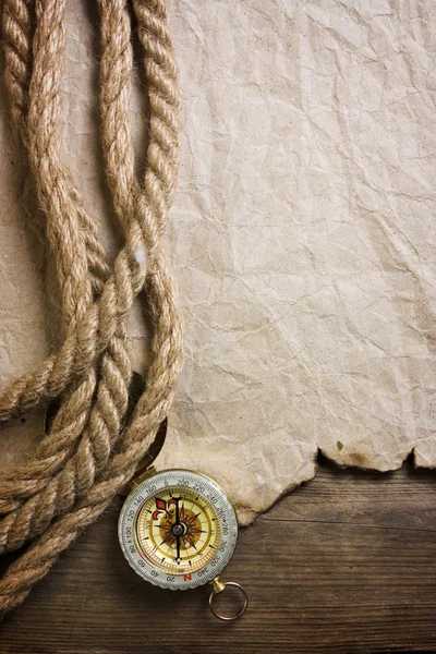 Brújula con una cuerda — Foto de Stock