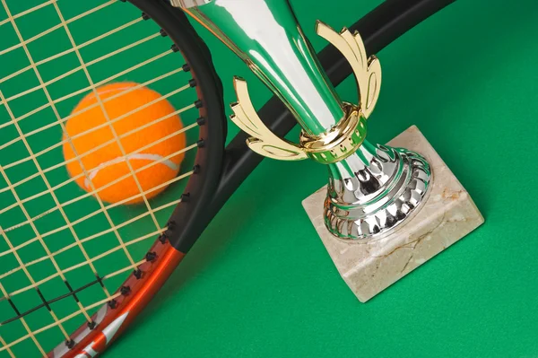 Winning tennis tournaments — Stock Photo, Image