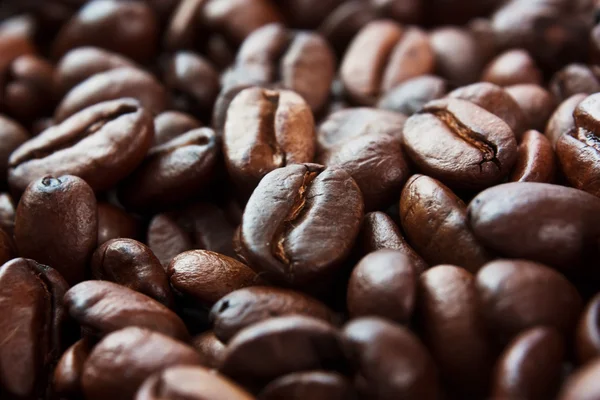 Textura dos grãos de café torrados — Fotografia de Stock