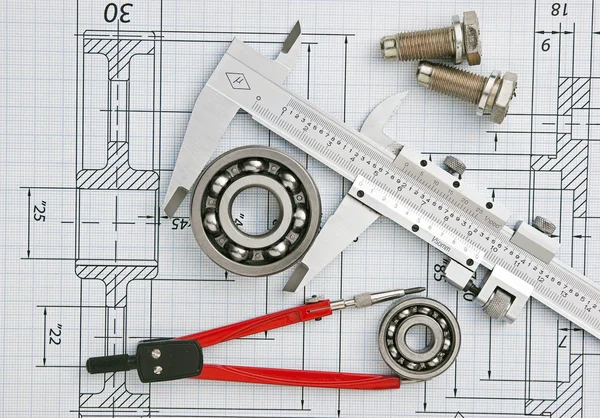 Instrumenten en mechanismen detail — Stockfoto
