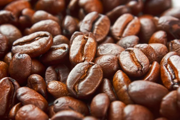 Texture of the roasted coffee beans — Stock Photo, Image