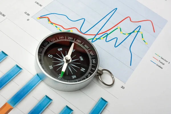 Navigation in economics and finance — Stock Photo, Image