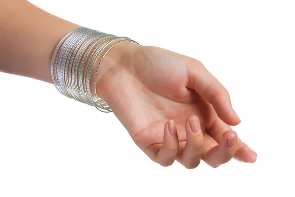 Weibliche Hand mit Schmuck — Stockfoto