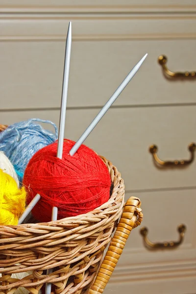 Balls with thread for knitting — Stock Photo, Image